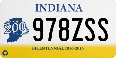 IN license plate 978ZSS