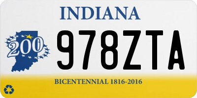 IN license plate 978ZTA