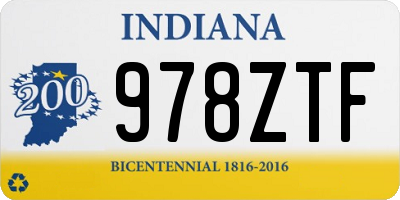 IN license plate 978ZTF