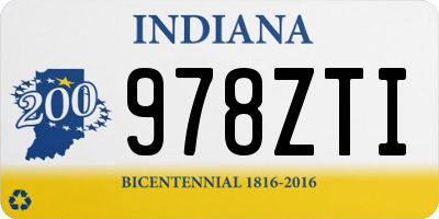 IN license plate 978ZTI