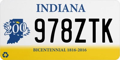 IN license plate 978ZTK