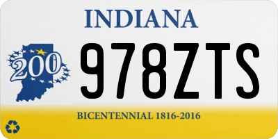 IN license plate 978ZTS