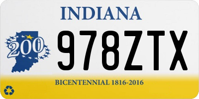 IN license plate 978ZTX