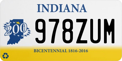IN license plate 978ZUM