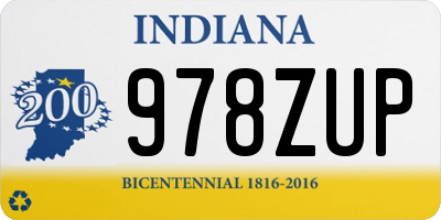 IN license plate 978ZUP