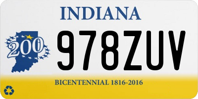 IN license plate 978ZUV