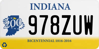 IN license plate 978ZUW