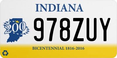 IN license plate 978ZUY