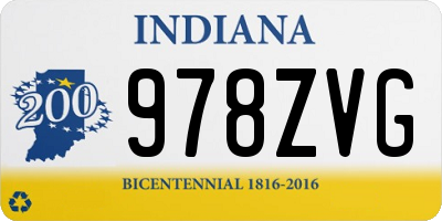 IN license plate 978ZVG