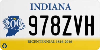 IN license plate 978ZVH