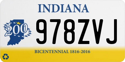 IN license plate 978ZVJ