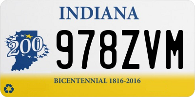 IN license plate 978ZVM