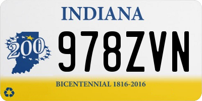 IN license plate 978ZVN