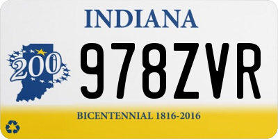 IN license plate 978ZVR