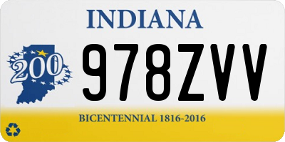 IN license plate 978ZVV