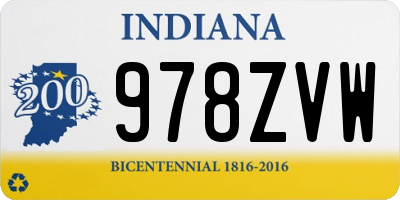 IN license plate 978ZVW