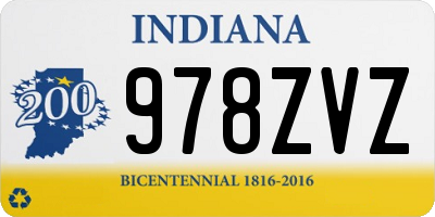IN license plate 978ZVZ