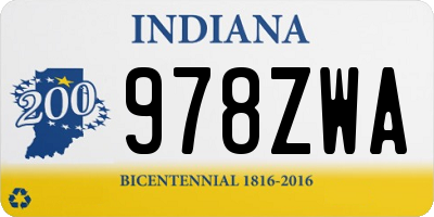 IN license plate 978ZWA