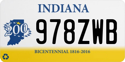 IN license plate 978ZWB