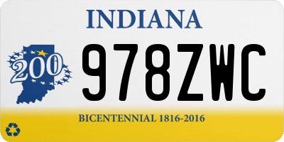 IN license plate 978ZWC