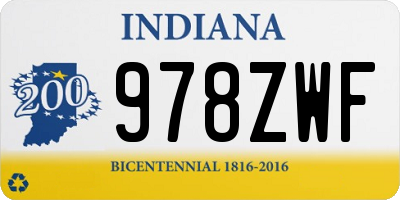 IN license plate 978ZWF