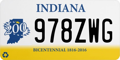 IN license plate 978ZWG