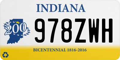 IN license plate 978ZWH