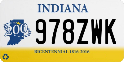 IN license plate 978ZWK
