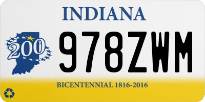 IN license plate 978ZWM