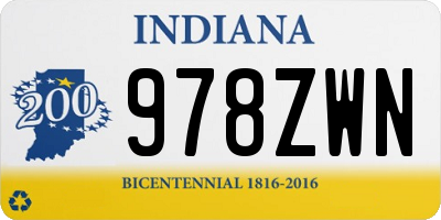 IN license plate 978ZWN