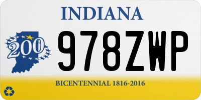 IN license plate 978ZWP