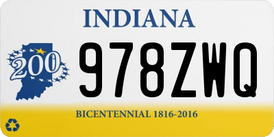 IN license plate 978ZWQ
