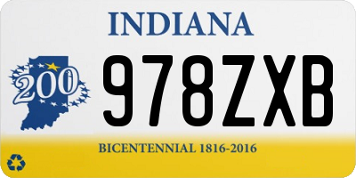 IN license plate 978ZXB