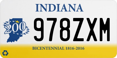 IN license plate 978ZXM