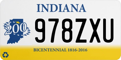 IN license plate 978ZXU