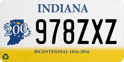 IN license plate 978ZXZ