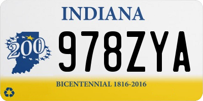 IN license plate 978ZYA