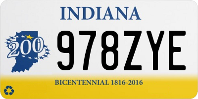 IN license plate 978ZYE