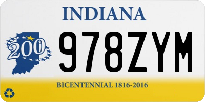IN license plate 978ZYM
