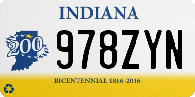 IN license plate 978ZYN