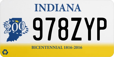 IN license plate 978ZYP