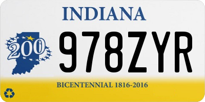 IN license plate 978ZYR