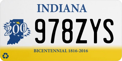 IN license plate 978ZYS