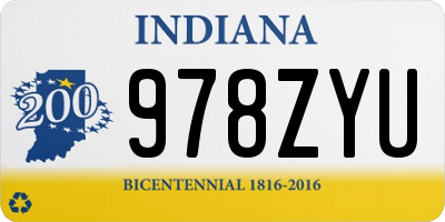 IN license plate 978ZYU