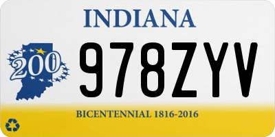 IN license plate 978ZYV