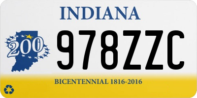 IN license plate 978ZZC