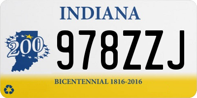 IN license plate 978ZZJ