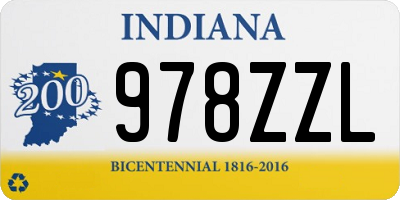 IN license plate 978ZZL