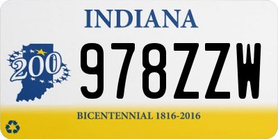 IN license plate 978ZZW