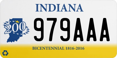IN license plate 979AAA